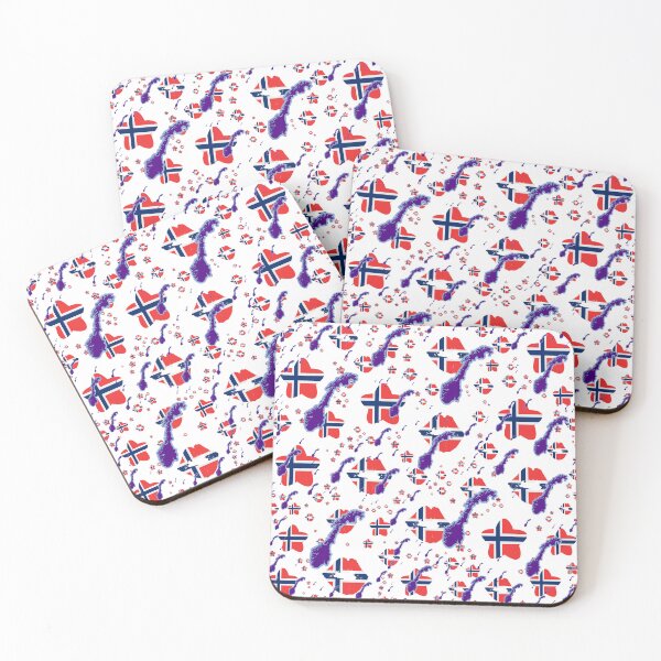 Item preview, Norway Montage With Country Shape Stars And Flag Overlays | Norvège Montage avec superposition de drapeaux et d'étoiles|Norwegen Montage mit Country Shape Stars und Flaggen Overlays designed and sold by TheIconSmith.