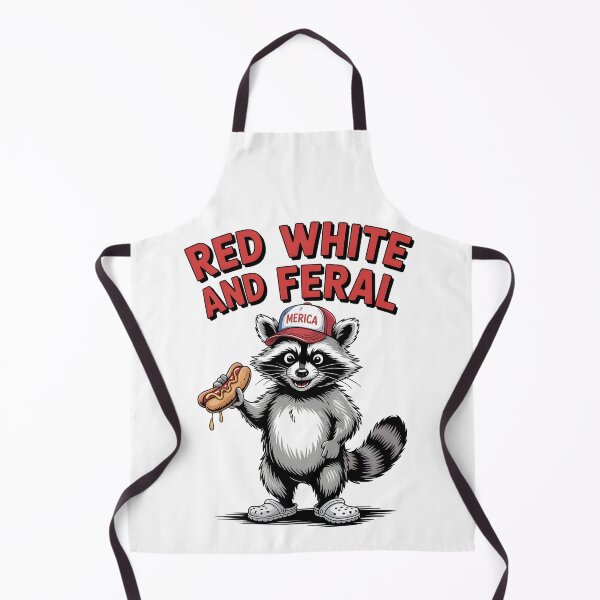 Item preview, Red White and Feral Racoon designed and sold by AniArtPL.