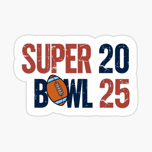 Aperçu de l'œuvre Super Bowl 2025 - Autocollant de supporter de football américain créée et vendue par stoicphoenix.
