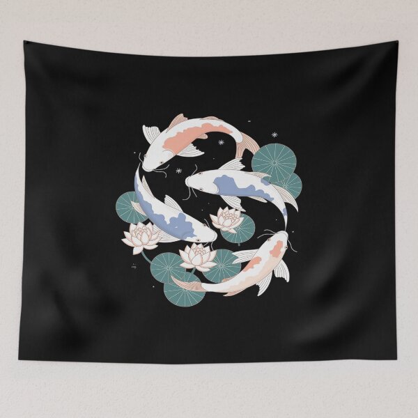 Item preview, Koi Lotus Water Aquatic Nature Calming Zen designed and sold by splindoershop.