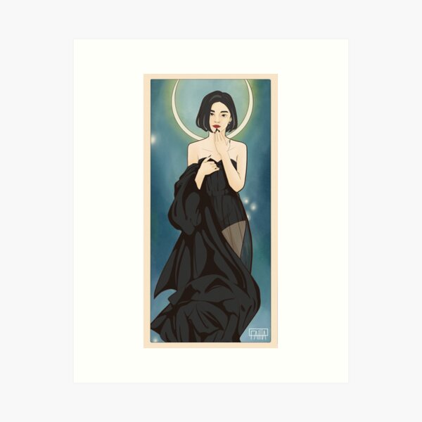 Aperçu de l'œuvre (G)I-DLE | I-DLE Soyeon + style Alphonse Mucha créée et vendue par Faitta.