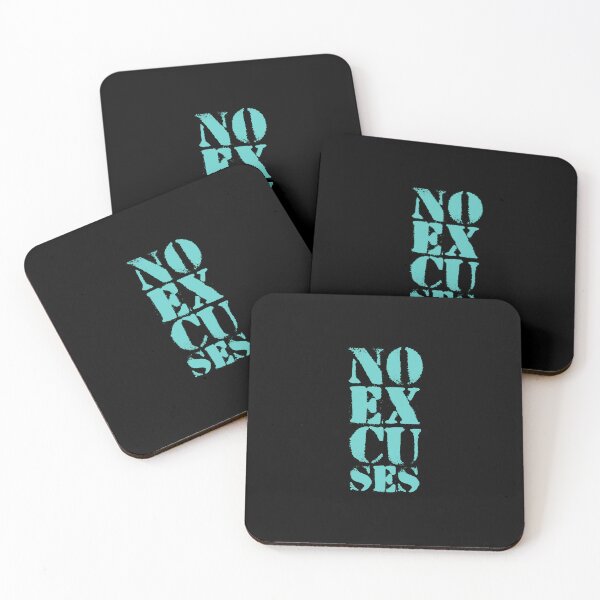 Item preview, Motivational Gym Quote | NO Excuses designed and sold by typoinspired.