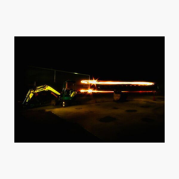 yellow digger Fotodruck