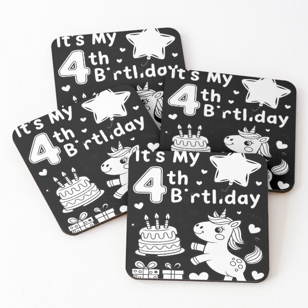 Item preview, 4th Birthday Girl Fabulous Unicorn Birthday designed and sold by MAKOPOKOShop.