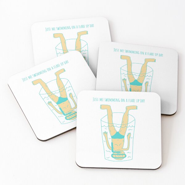 Item preview, Swimming on a Flare Up Day – Teal Calm Version designed and sold by RealLifeMerchies.