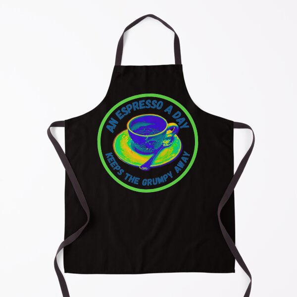 Item preview, Espresso a day keeps the grumpy away, coffee lover funny quote coffee adict designed and sold by Merle Art.