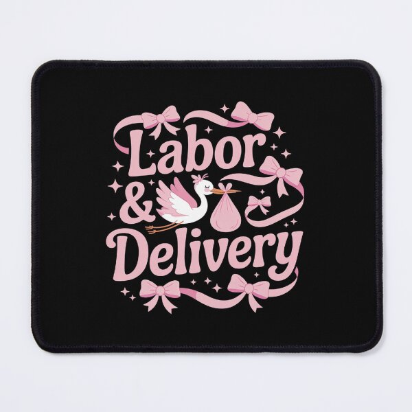 Item preview, Labor and Delivery Nurse Grad Coquette Pink Bow Ribbon designed and sold by splindoershop.