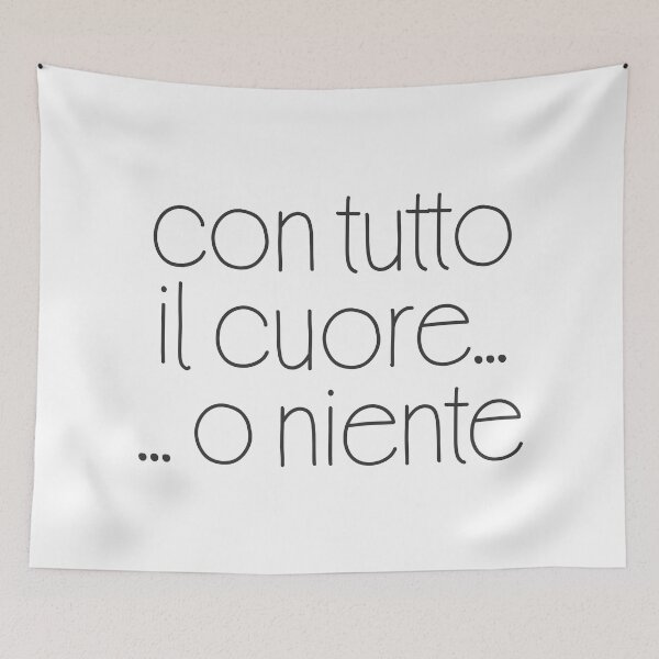 Item preview, Con Tutto Il Cuore... O Niente Quote designed and sold by rebelstitch.