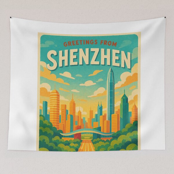 Item preview, Greetings from Shenzhen Retro China designed and sold by Aryabek.