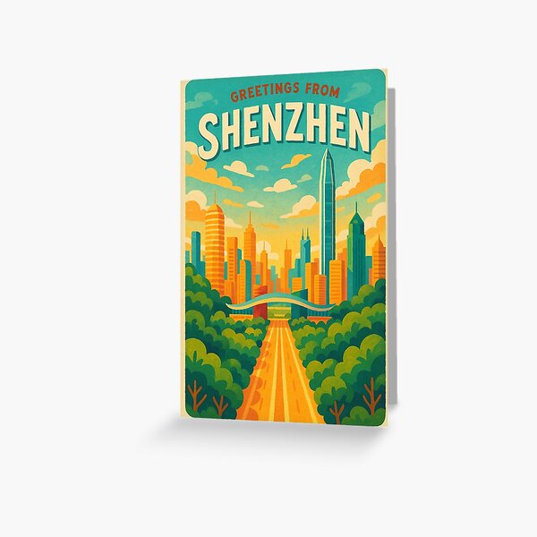 Aperçu de l'œuvre Salutations de Shenzhen Retro China créée et vendue par Aryabek.