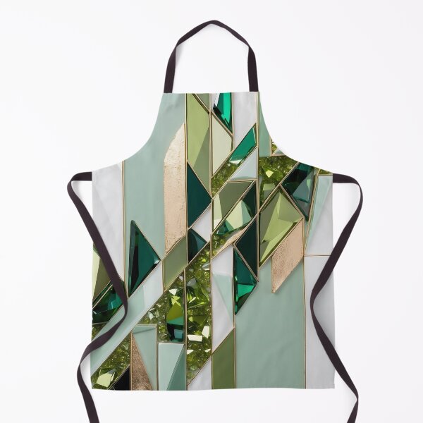 Item preview, Peridot Geometry – Green and Gold Crystal Abstract by LaLi Designs designed and sold by LaLi-Designs.