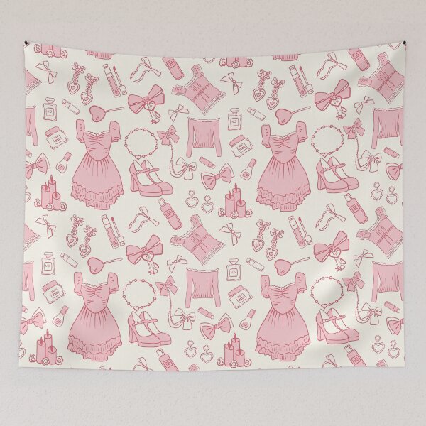 Item preview, Coquette clothes, bows and pink Aesthetic pattern designed and sold by Deepness2023.