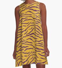 LSU Tiger Stripes 3 A-Line Dress