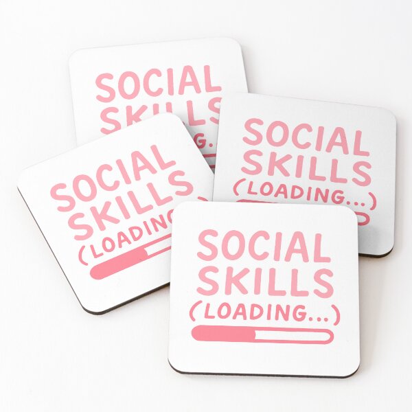 Item preview, Social Skills Loading Pink Text designed and sold by FarieArt.