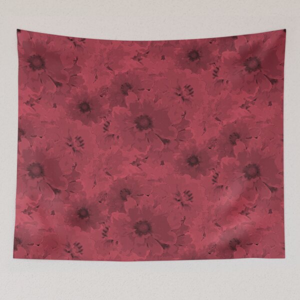 Item preview, Flower Ocean Halfdrop Monochrome Rose da475b designed and sold by Art in My Loft.