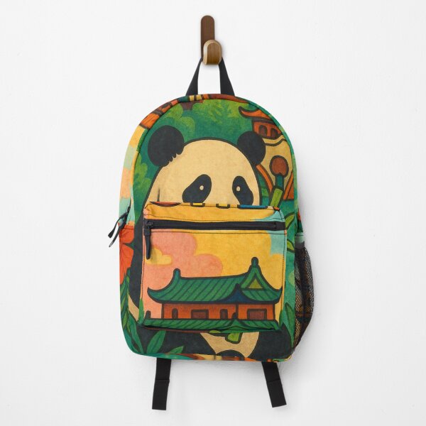 Item preview, Chengdu Panda Poster with Green Roof Temples designed and sold by Aryabek.