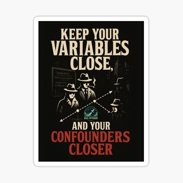Keep your Variables Close, and your Confounders Closer Sticker