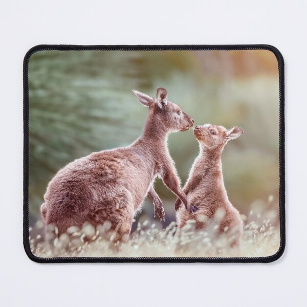 Item preview, Kangaroo Mother and Joey Holding Paws at Sunset designed and sold by Mihaela Limberea.