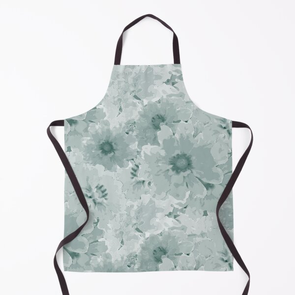 Item preview, Flower Ocean Halfdrop Monochrome Pastel Green 00382e designed and sold by Art in My Loft.