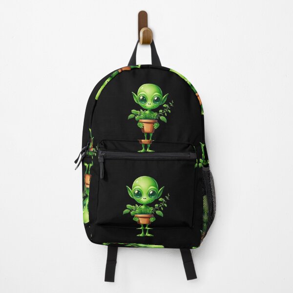 Item preview, Space Mission, Alien in space , Alient with a green flower in a pot, Flower Lover, Holticulturist, Green Planet, Green alien, Greenskeeper designed and sold by KolorellaS.