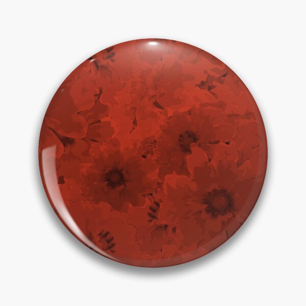 Item preview, Flower Ocean Halfdrop Monochrome Red d83218 designed and sold by Art in My Loft.