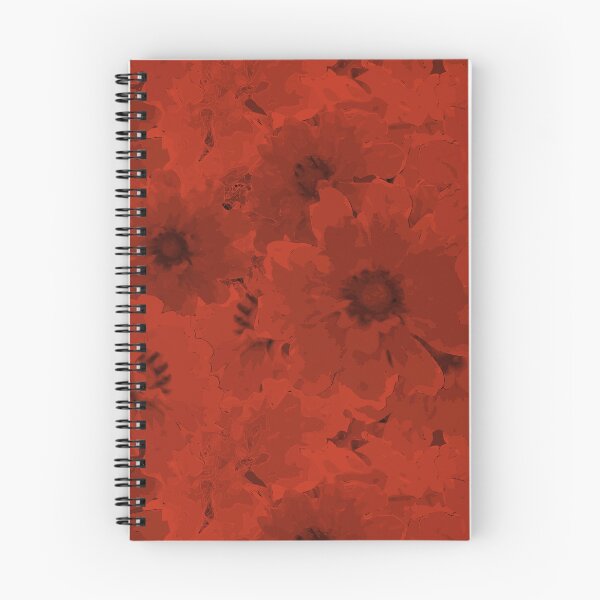 Item preview, Flower Ocean Halfdrop Monochrome Red d83218 designed and sold by Art in My Loft.