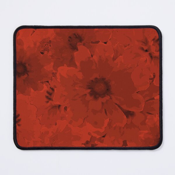 Item preview, Flower Ocean Halfdrop Monochrome Red d83218 designed and sold by Art in My Loft.