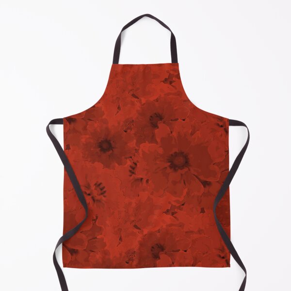 Item preview, Flower Ocean Halfdrop Monochrome Red d83218 designed and sold by Art in My Loft.