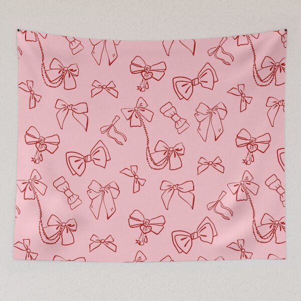 Item preview, Coquette bows and pink Aesthetic pattern designed and sold by Deepness2023.