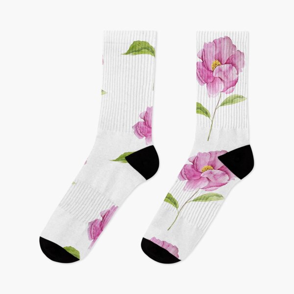 Artikelvorschau, ein rosa Pfingstrosen-Aquarell entworfen und verkauft von ColorandColor.