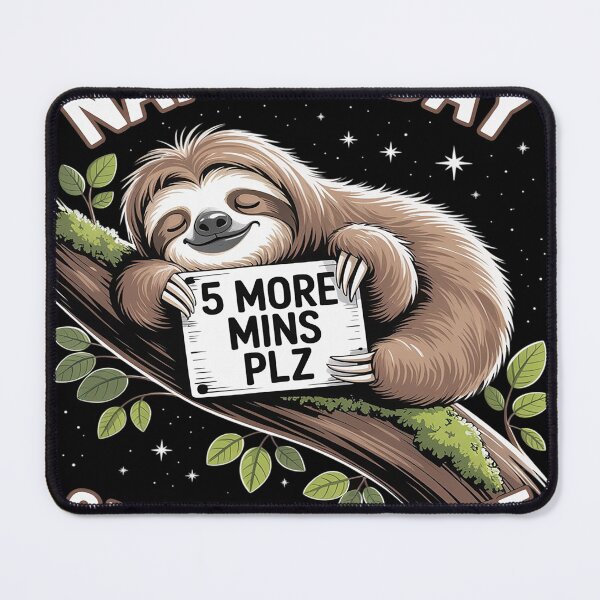 Item preview, 5 More Mins Funny Sloth Sleep Napping Cute designed and sold by MAKOPOKOShop.