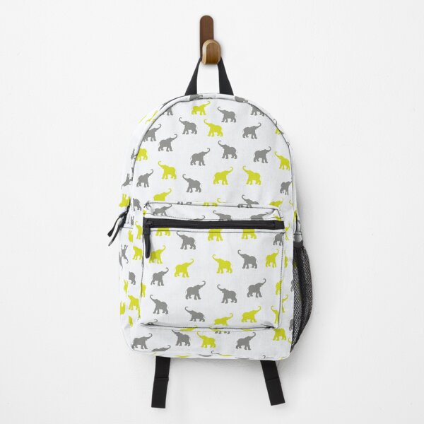 Item preview, Tiny Elephant Pattern – Lime & Gray Safari Animal Print designed and sold by Madeline Binder Art & Design.