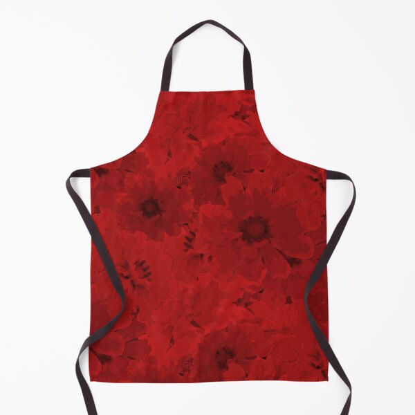 Item preview, Flower Ocean Halfdrop Monochrome Red d81718 designed and sold by Art in My Loft.