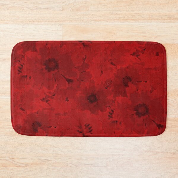 Item preview, Flower Ocean Halfdrop Monochrome Red d81718 designed and sold by Art in My Loft.