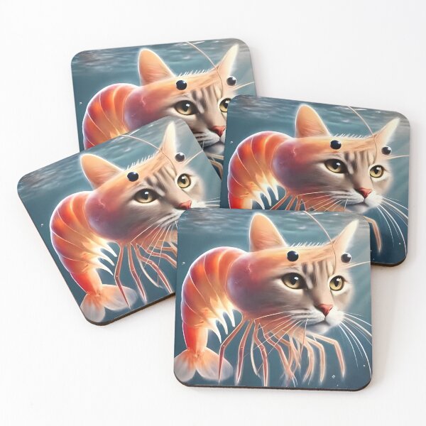 Item preview, Trippi Troppi the Psychedelic Shrimp Cat designed and sold by EmeraldeaArt.