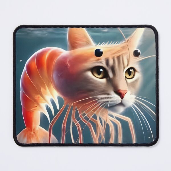 Item preview, Trippi Troppi the Psychedelic Shrimp Cat designed and sold by EmeraldeaArt.