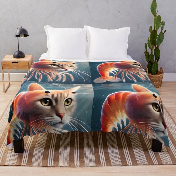 Item preview, Trippi Troppi the Psychedelic Shrimp Cat designed and sold by EmeraldeaArt.