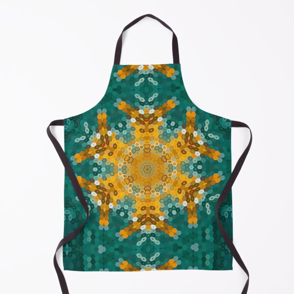 Item preview, Hex Mandala Blue and Yellow designed and sold by WormholeOrbital.