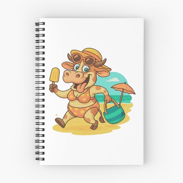 Item preview, Funny Cartoon Cow in Bikini – Summer Beach Vacation Art designed and sold by branaghbel.