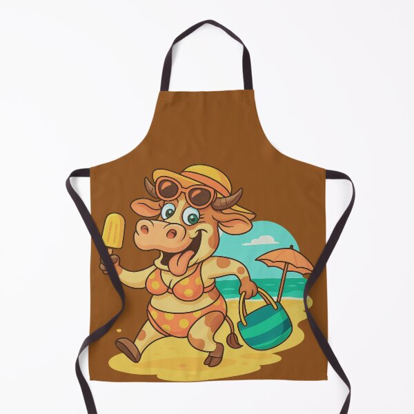 Item preview, Funny Cartoon Cow in Bikini – Summer Beach Vacation Art designed and sold by branaghbel.