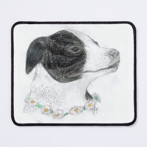 Item preview, a Border Collie decorated with daisies designed and sold by kajpselsart.