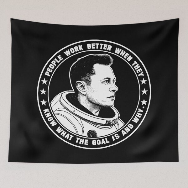 Item preview, Elon Musk People Work Better When They Know What The Goal Is And Why  designed and sold by plushism.