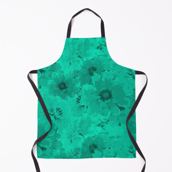 Item preview, Flower Ocean Halfdrop Monochrome Mint Green 00ffce designed and sold by Art in My Loft.