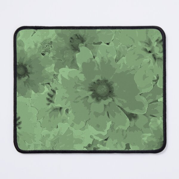 Item preview, Flower Ocean Halfdrop Monochrome Green a8db9b designed and sold by Art in My Loft.