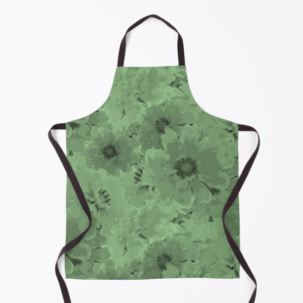 Item preview, Flower Ocean Halfdrop Monochrome Green a8db9b designed and sold by Art in My Loft.