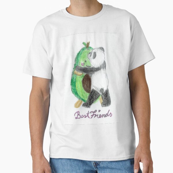 Item preview, an avocado and a panda hug each other sweetly designed and sold by kajpselsart.