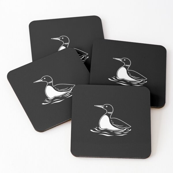 Item preview, Swimming Loon Silhouette | Tranquil Lake Bird Graphic designed and sold by Negative Space Art.