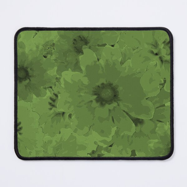 Item preview, Flower Ocean Halfdrop Monochrome Green 84b14d designed and sold by Art in My Loft.