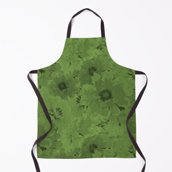 Item preview, Flower Ocean Halfdrop Monochrome Green 84b14d designed and sold by Art in My Loft.