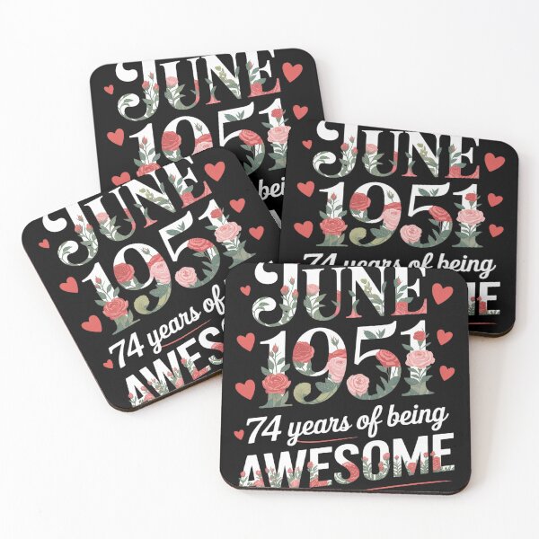 Item preview, 74 Year Old Being Awesome June 1951 Floral 74th Birthday designed and sold by MAKOPOKOShop.